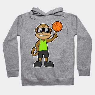 Monkey as Basketball player with Basketball ball Hoodie